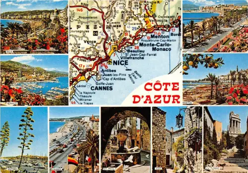 BC60170 Karten Cartes geographiques La Cote d'Azur