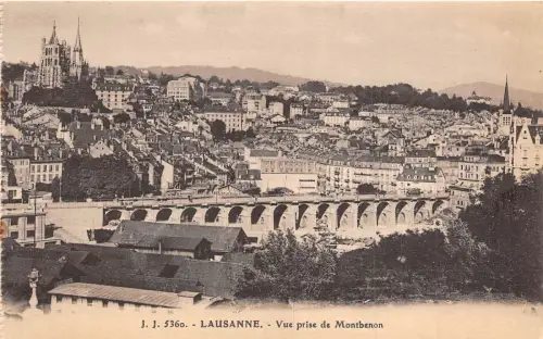 Br33119 Lausanne Vue prise de Montbenon switzerland
