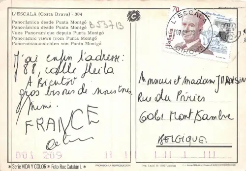 B53713 L'Escala Costa Brava Panoramablick von Punta Montgo Spanien