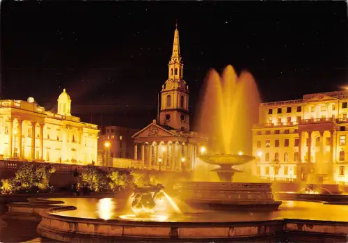 uk5868 trafalgar square by night london uk