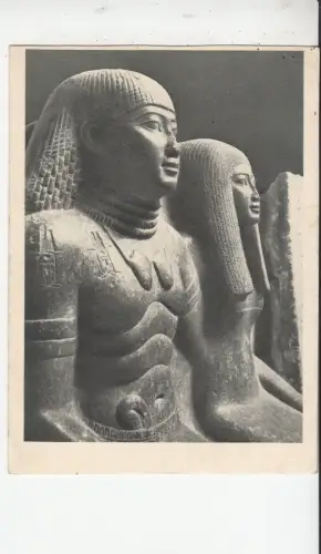 BF18054 Ägypten groupe de sennefer et de sa femme Skulptur Kunst Vorder-/Rückbild