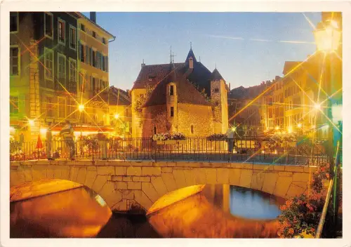B53048 Annecy La Vieille Ville By Night Frankreich