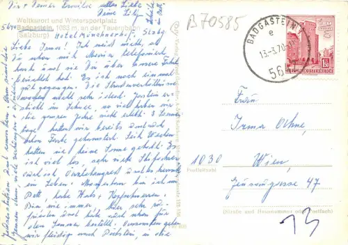 B70585 an der Tauernbahn Badgastein Österreich