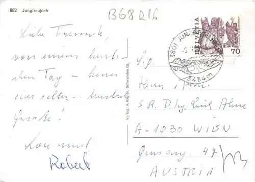 B68216 Jungfraujoch Schweiz