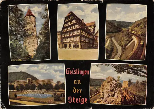 B47250 Steige Obere Reihe von links nach rechts Odenturm Burg Helfenste germany