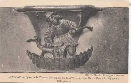 BF12349 les mois mars eglise de la trinite vendome france front/back image
