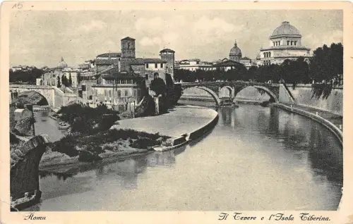 B39595 Roma Il Cevere e l`Isola Ciberina italy