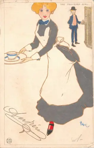 Lot255 the tea shop girl popini artist signed uk