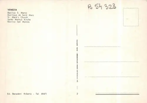 B54323 Venezia Basilika S Marco Italien