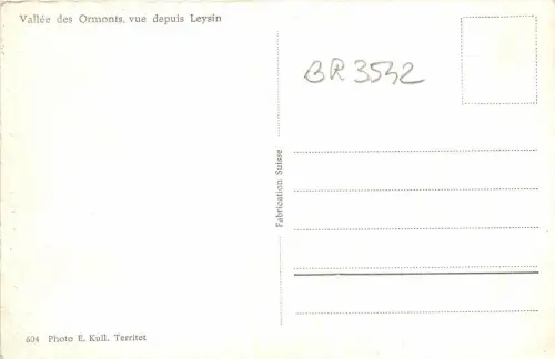 BR3542 Vallee des Ormonts vue depuis Leysin Schweiz