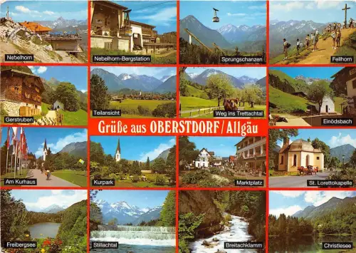 BG5995 Oberstdorf im Allgau Seilbahn Multi Views Wintersportplatz Germany