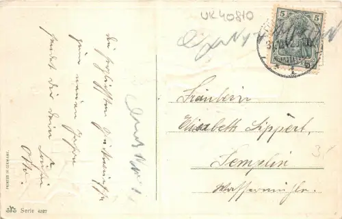 uk40810 prosit neujahr new year greetings uk embossed champagne fantasy