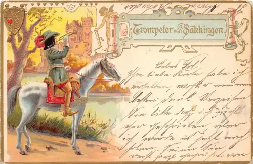 br104888 trompeter von sakkingen germany litho