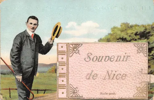 br104801 souvenir de nice france leporello