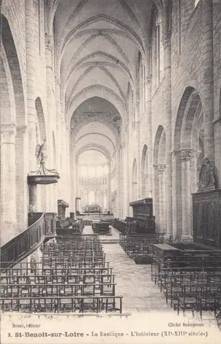 BF12327 la basilique l interior saint benoit sur loire france front/back image