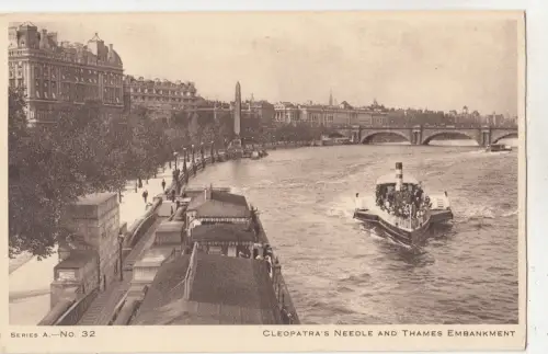 BF32171 Clepatra s Nadel und Themsedamm London Shi UK Vorder-/Rückseite Bild
