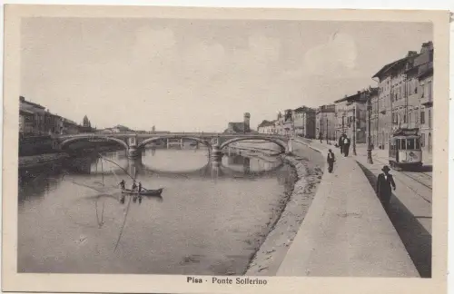 BF17411 Pisa Straßenbahn Ponte Solferino Italien Vorder-/Rückseite Bild