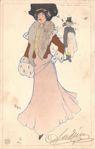 Lot256 popini mrs artist signed postcard uk