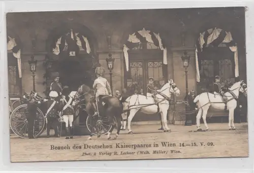 B82177 wien viena austria German kaiser visit front back image