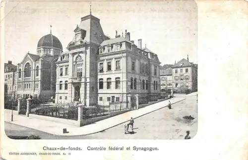 BF36505 chaux de fonds controle Federal et synagoge switzerland