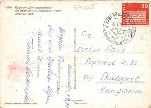 B75635 eggishorn gr aletschgletscher jungfrau schweiz