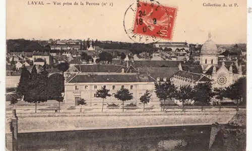 BF12390 laval vue prise de la perrine france front/back image