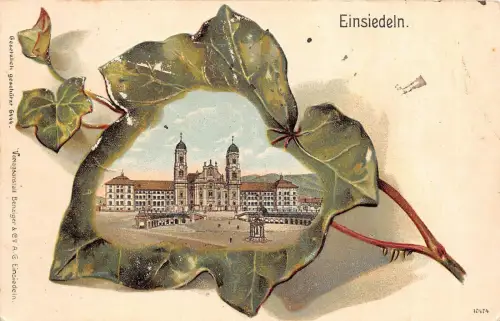 B93986 einsiedeln geprägt litho schweiz