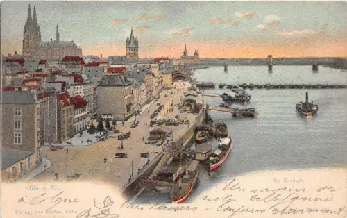 B92797 koln a rh am rheinufer schiff bateaux germany
