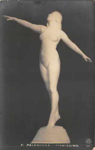 lot 22 f pelesouka pianissimo Skulptur Postkarte Österreichischer Bildhauer Kunst