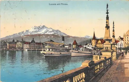 Lot 58 Schweiz Luzern mit Pilatus Luzern Schiff