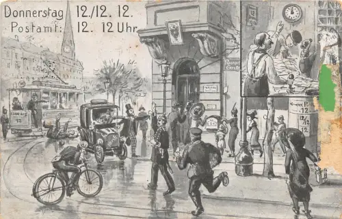 Lot163 Donnerstag Post Straßenbahn Auto Unfall Deutschland Comic Hamburg Altona