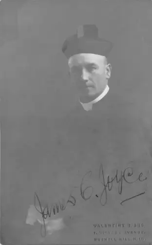 Lot220 James C Joyce Postkarte Echtfoto religiöse historische Figuren Autogramm