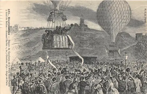 uk42986 depart de gambetta de la place saint pierre montmartre france zepellin