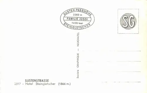 Lot 53 schweiz sustenstrasse hotel steingletscher