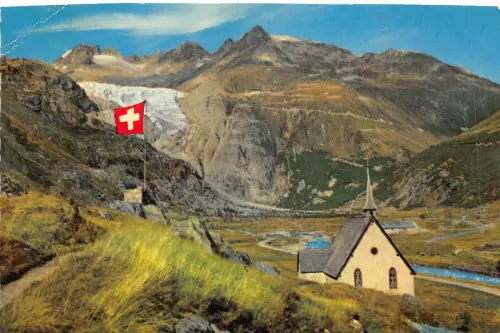 Lot 53 schweiz von gletsch aus mit furkastrasse und rhonegletscher