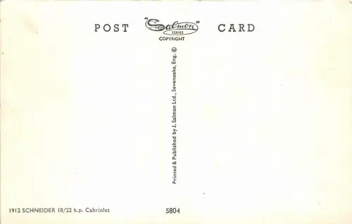 Lot 49 Auto UK Schneider Cabriolet Oldtimer