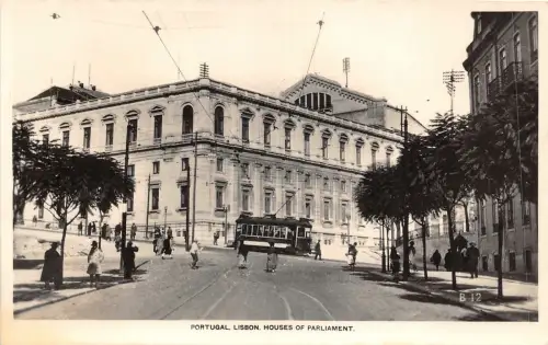 Lot 38 Portugal Lissabon Lissabon Lissabon Echtfoto Haus Parlament Straßenbahn