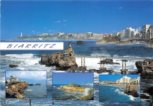 BR8399 Biarritz Le Port des Pecheurs Rocher de la Vierge Villa Belza france