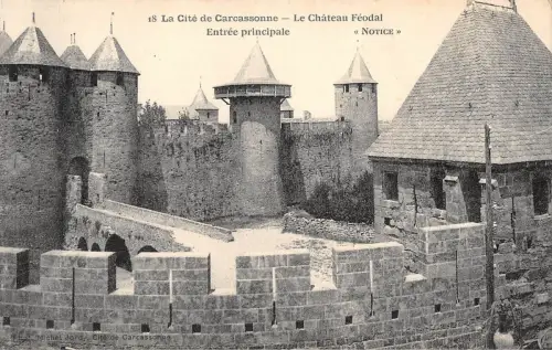BF6868 le chateau feodal entree principale carcassone france Frankreich