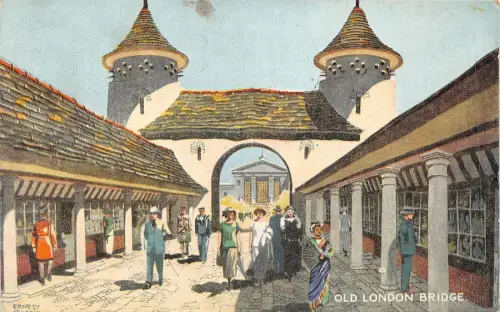 uk50958 old london bridge artist signed Ernest Coffin British Empire stamp 1924