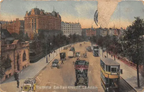 B74857 Victoria Embankment London Tram Tramway UK