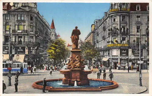 Lot 80 Endstation Hotel National Zürich Tram Schweiz Bahnhofsplatz