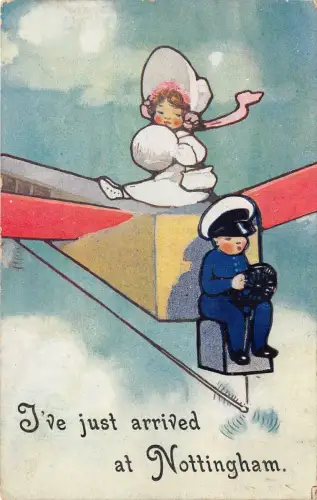 uk40053 ich bin gerade bei nottingham uk angekommen neuheit flugzeug luftfahrt selten liebhaber