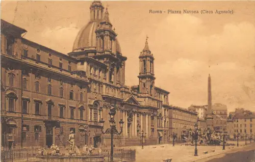 BF34721 roma piazza navona italy front/back scan
