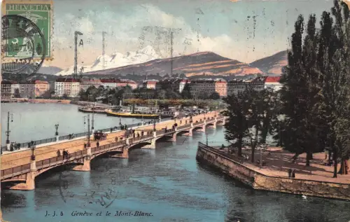 Br33216 Geneve Pnt du Mont Blanc switzerland