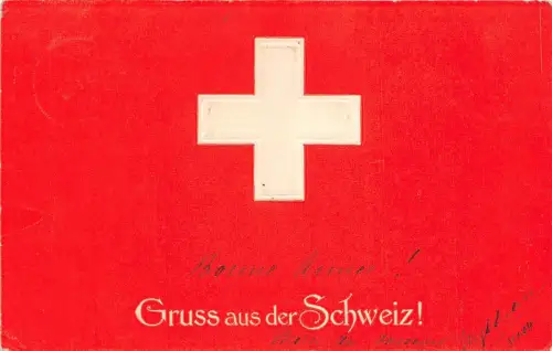 B93973 gruss aus der schweiz heraldisch geprägt schweiz patriotisch