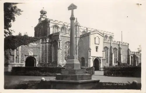 uk42362 st marys east bergholt real photo uk