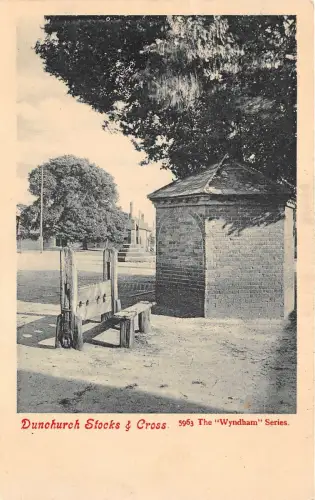 uk41129 dunchurch stocks and cross real photo uk