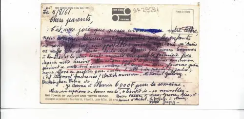 BF29291 the tower of london and towre bridge UK front/back image