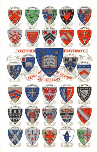 uk39693 oxford university real photo uk lot 23 uk coats of arms heraldic